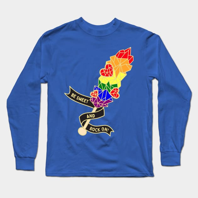 Rock Candy - Gay Pride Long Sleeve T-Shirt by Razumi Yazura